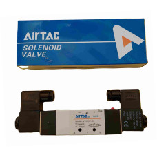 Airtac Solenoid Valve 4V230C08, 1/4 NPT, Double Solenoid, 3 Pos, Blocked, specify voltage