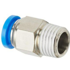 Airtac Male Connector, Nickel Plated Brass, 17 sizes