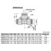 Airtac Union Reducer  Tee, 1 to 2, NPEW Series, PBT thermoplastic housing, 5 sizes