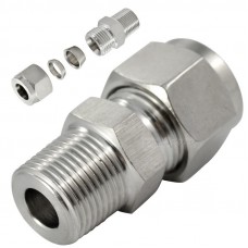 Fastek USA Male Connector, Stainless, Part Number SSPC10-1/2 NPT. 10mm tube to 1/2 NPT
