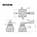 Mindman Rotary Hand Valve, MVHC-300-4H-8A-NPT, 1/4 NPT, 4 Way, 3 Position, Blocked Center